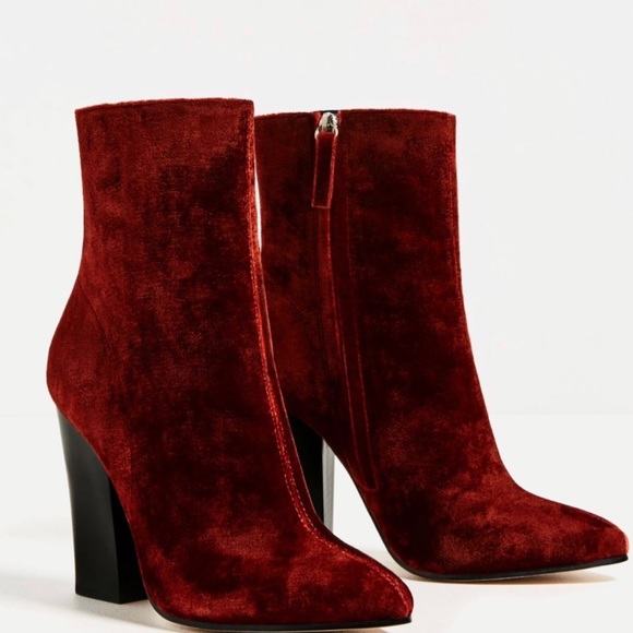 wine red ankle boots